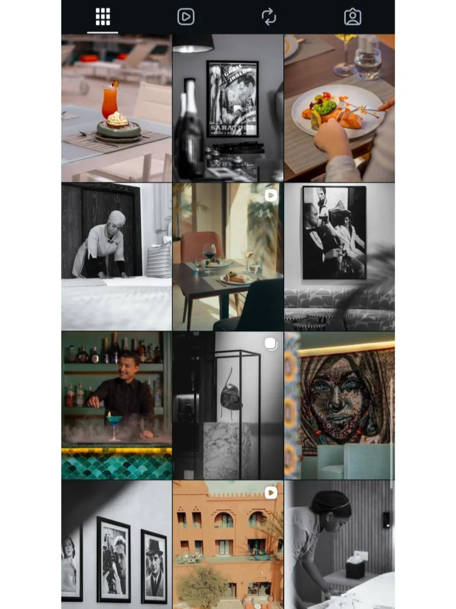 Post Instagram professionnel réalisé à hôtel Marrakech