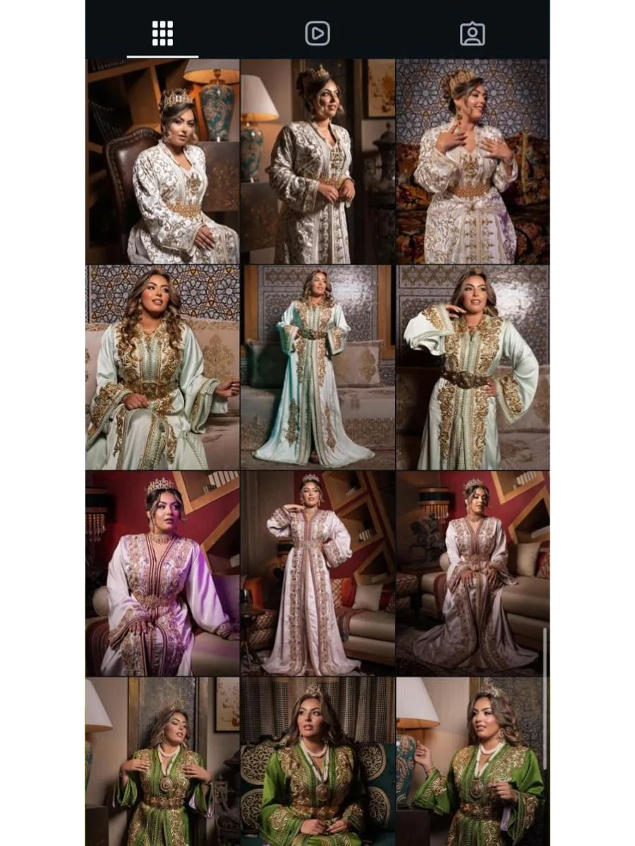 Contenu social media pour une marque de caftans à Marrakech