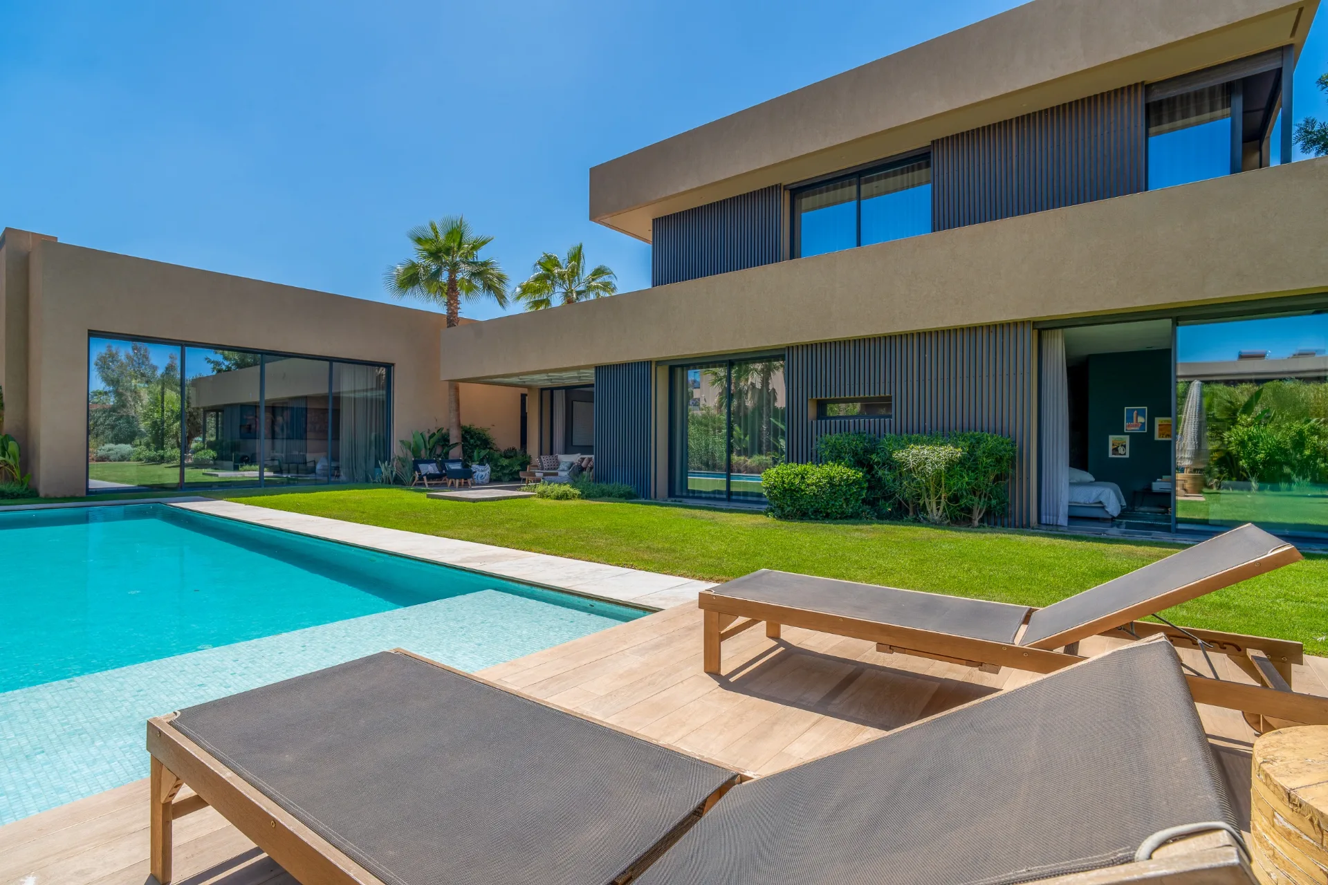 Piscine d'une villa à Marrakech en photographie immobilière