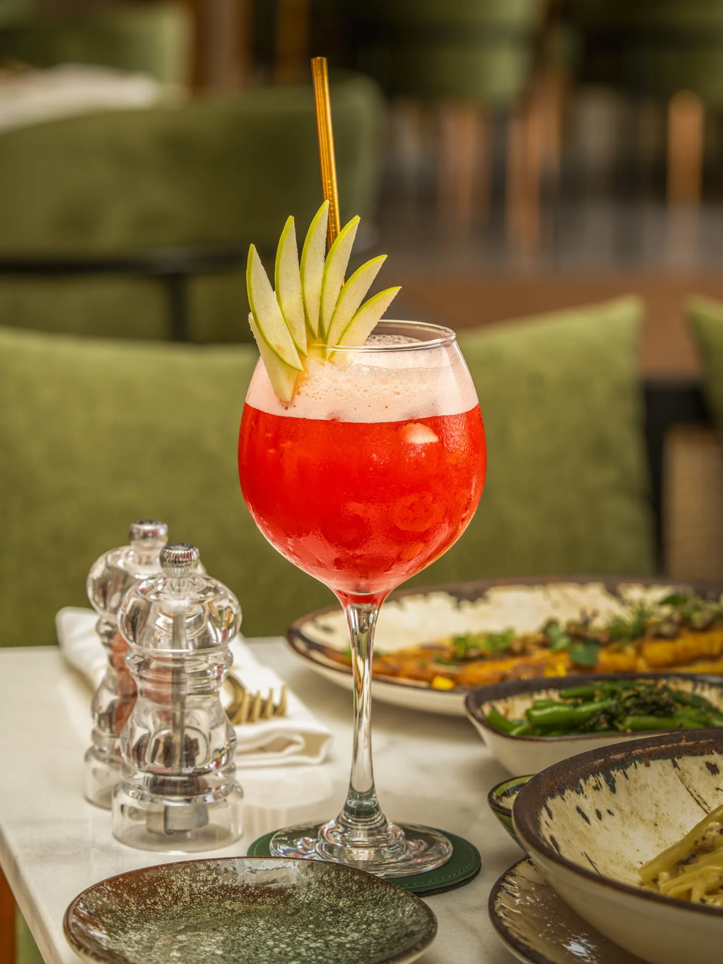 Shooting de cocktail au restaurant The 3 Amelkis à Marrakech