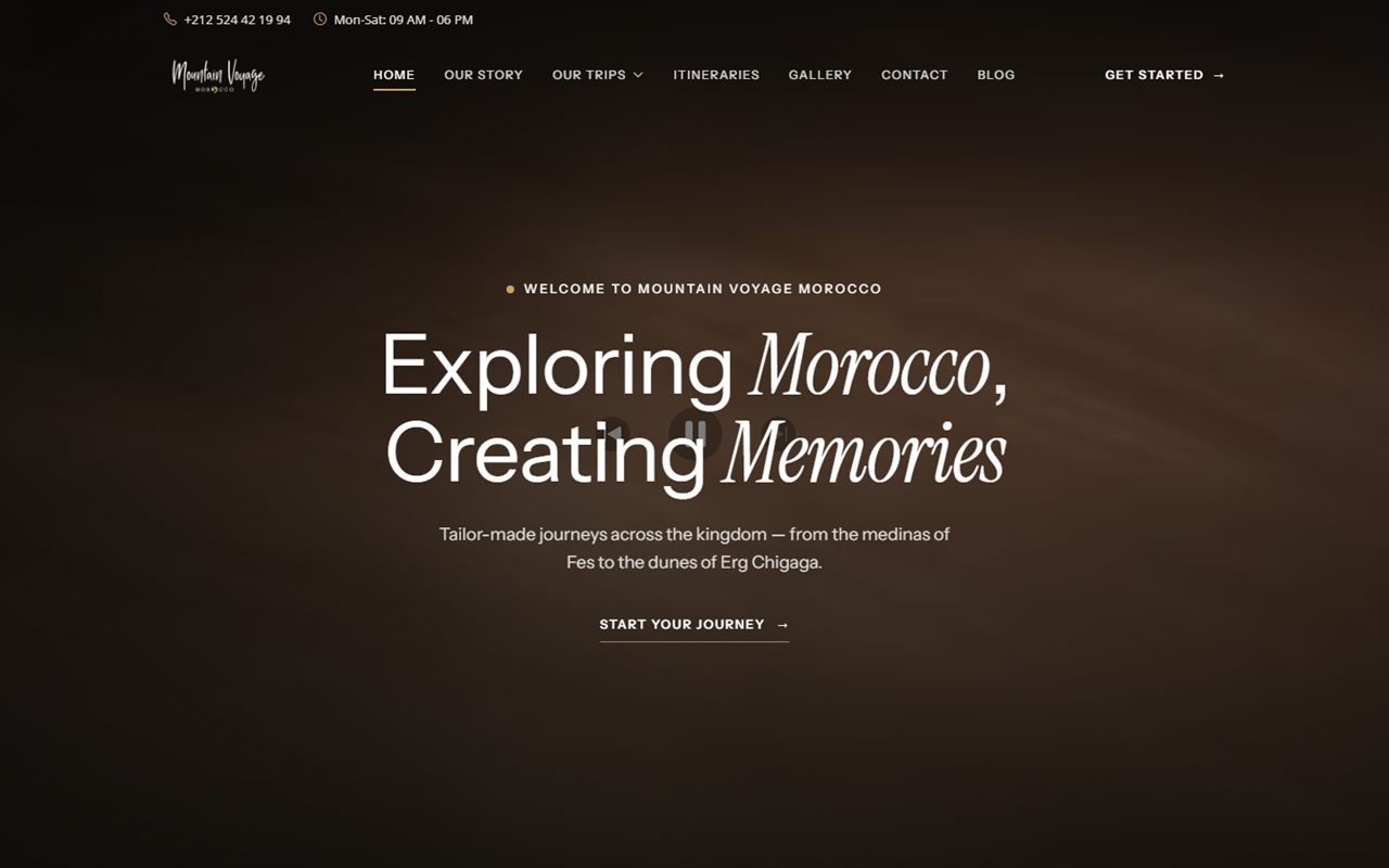 Site web — Mountain Voyage Morocco