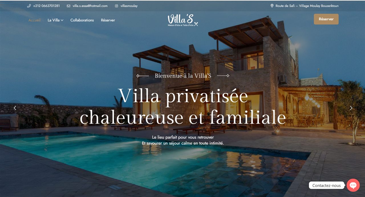 Site web — Villas Essaouira