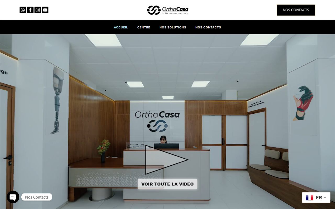 Création de site web pour cabinet d'orthodontie — réalisation Comdigia (Ortho Casablanca)