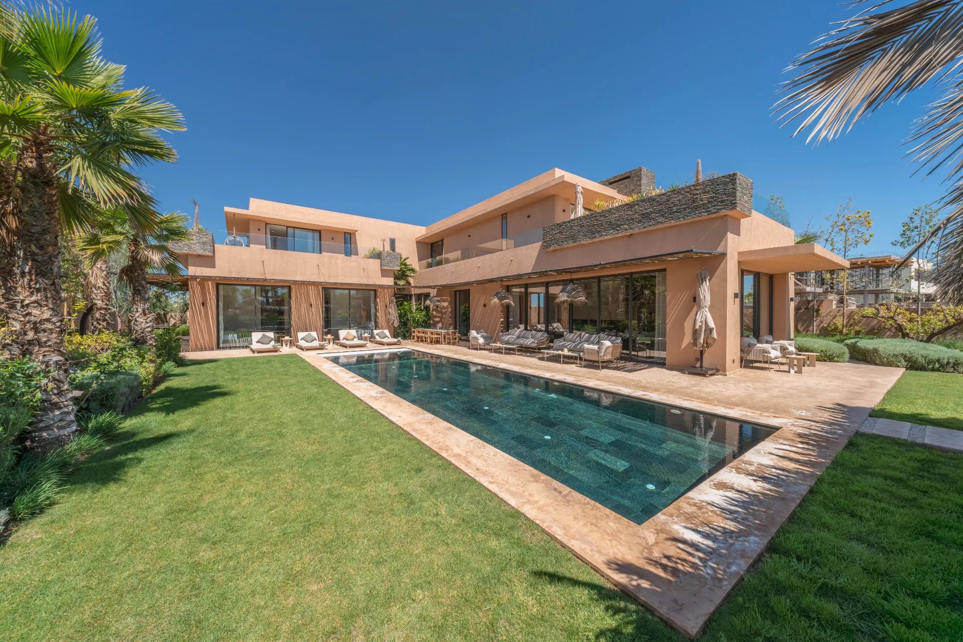 Production immobilière d'une villa à Amelkis — Marrakech