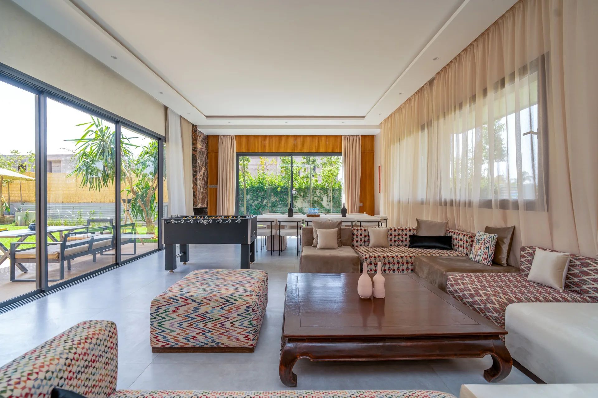 Espace de vie d'une villa haut de gamme à Marrakech