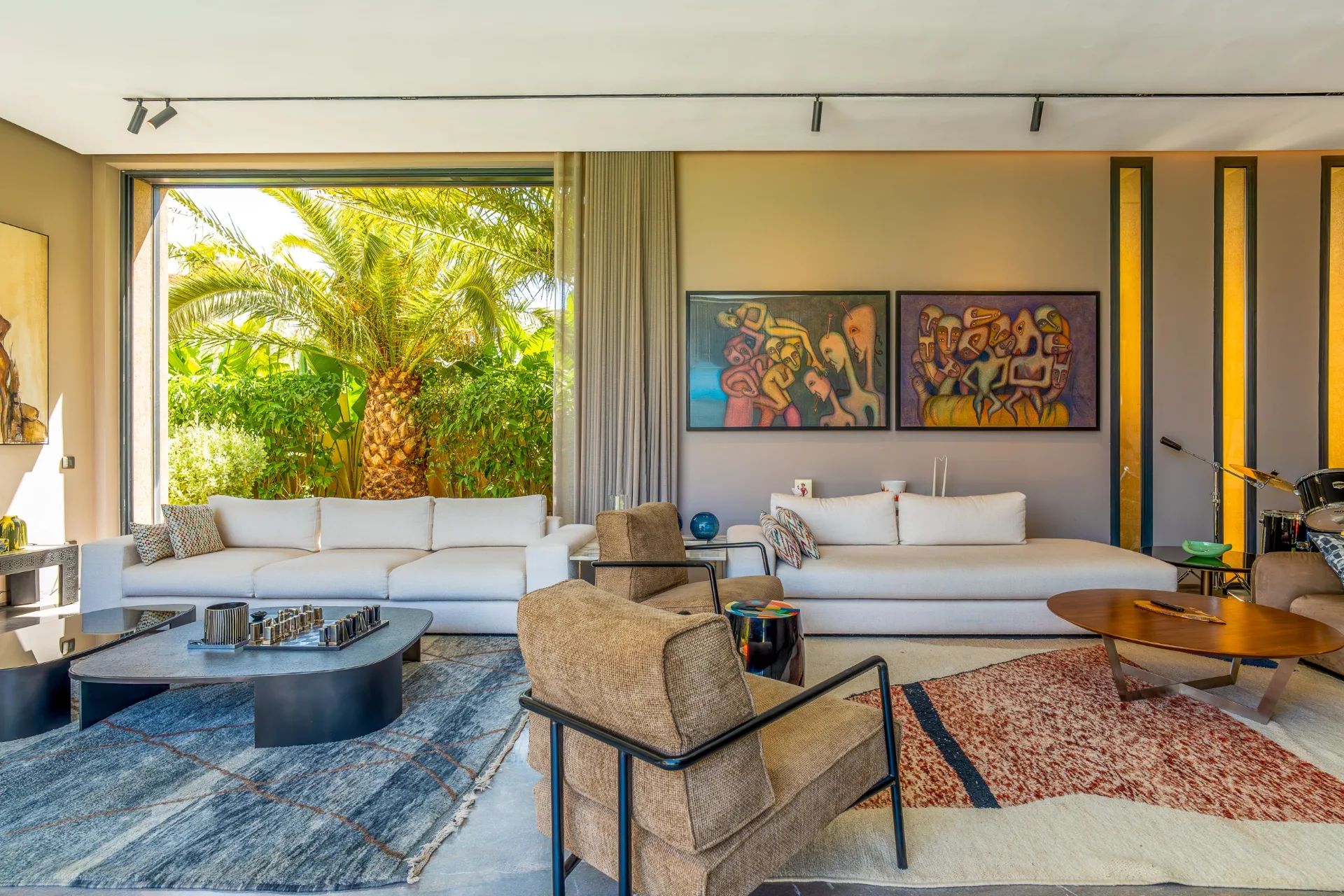 Architecture d'une villa contemporaine à Marrakech
