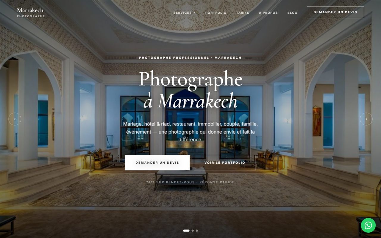 Site web — Marrakech Photographe