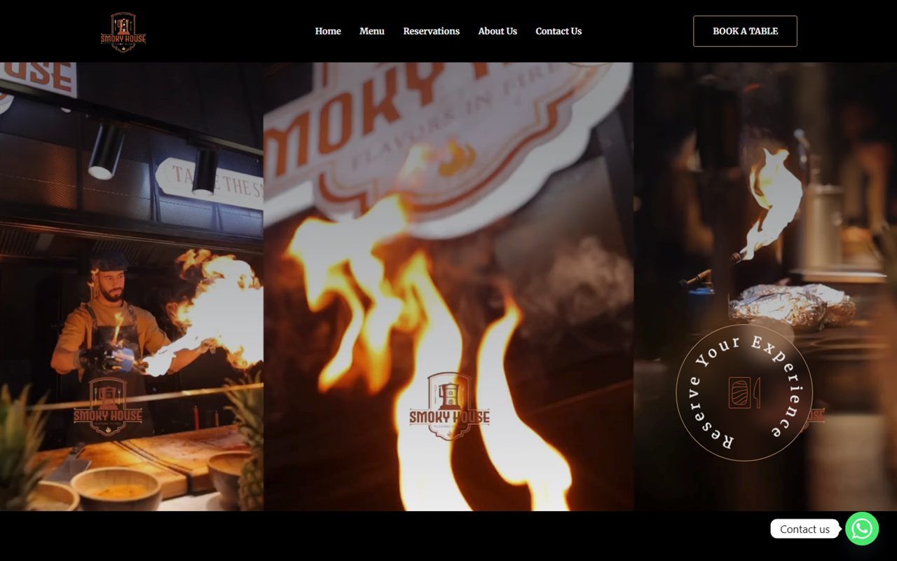 Création de site web pour restaurant grill au Maroc — réalisation Comdigia (Smoky House)